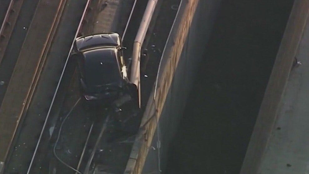 Car lands on BART tracks: Driver recalls bizarre crash