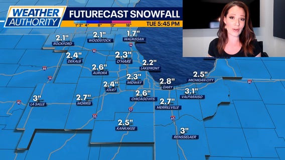 Chicago weather: Another round of accumulating snow arrives Monday