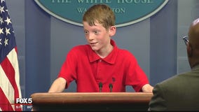 11-year-old Virginia boy finally gets wish to mow White House lawn