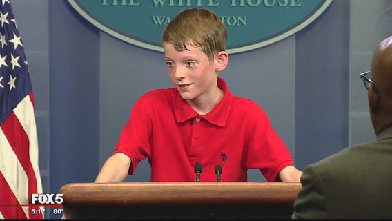 11-year-old Virginia boy finally gets wish to mow White House lawn
