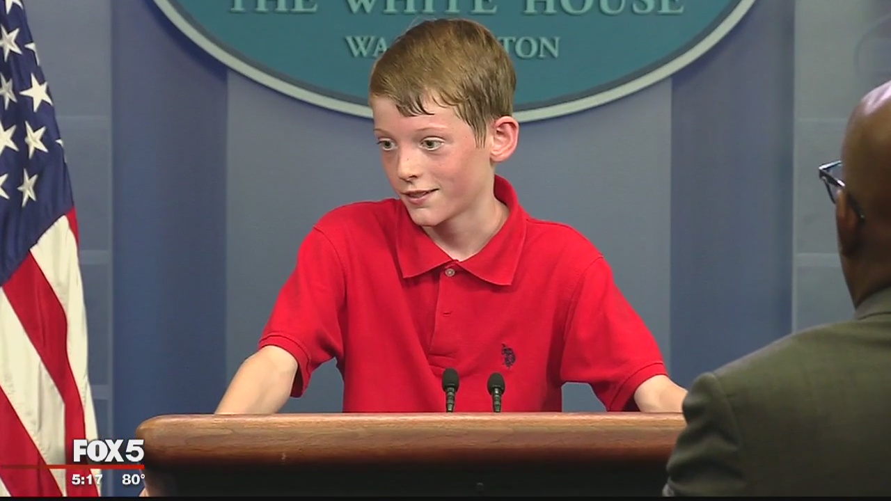 11-year-old Virginia boy finally gets wish to mow White House lawn