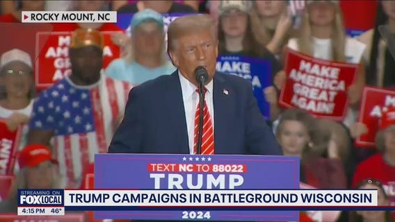Trump campaigns in battleground Wisconsin