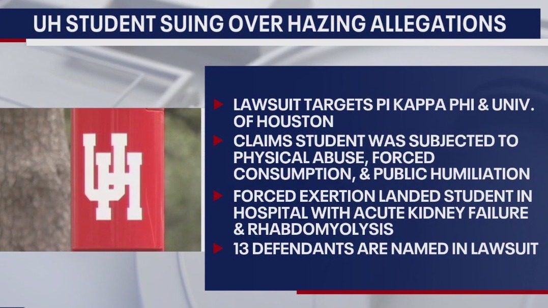 University of Houston student files lawsuit over hazing allegations