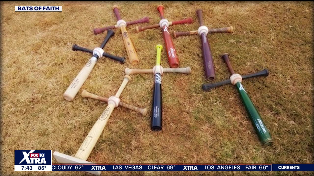 'Bats of Faith': Turning passion for baseball and firefighting into creative works of art | Made in Arizona