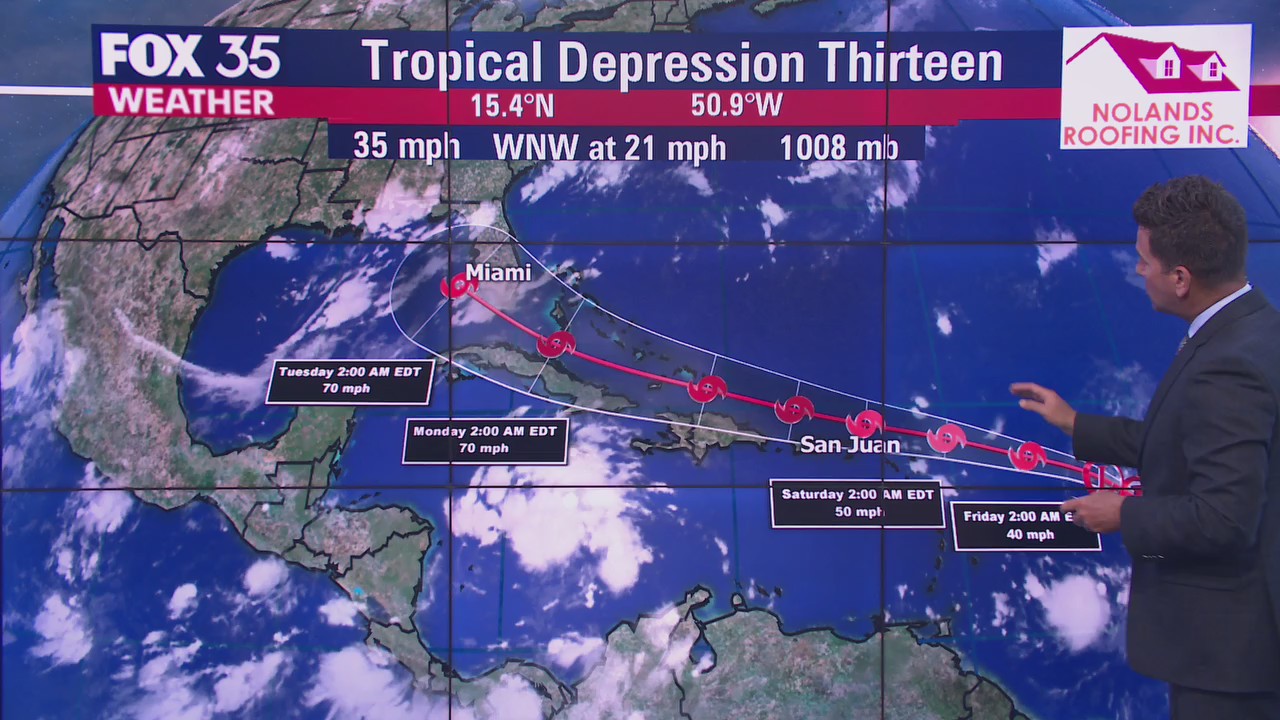 Florida in projected path of system that is likely to become Tropical Storm Laura