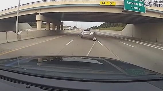 Police wrangle stolen car with grappler