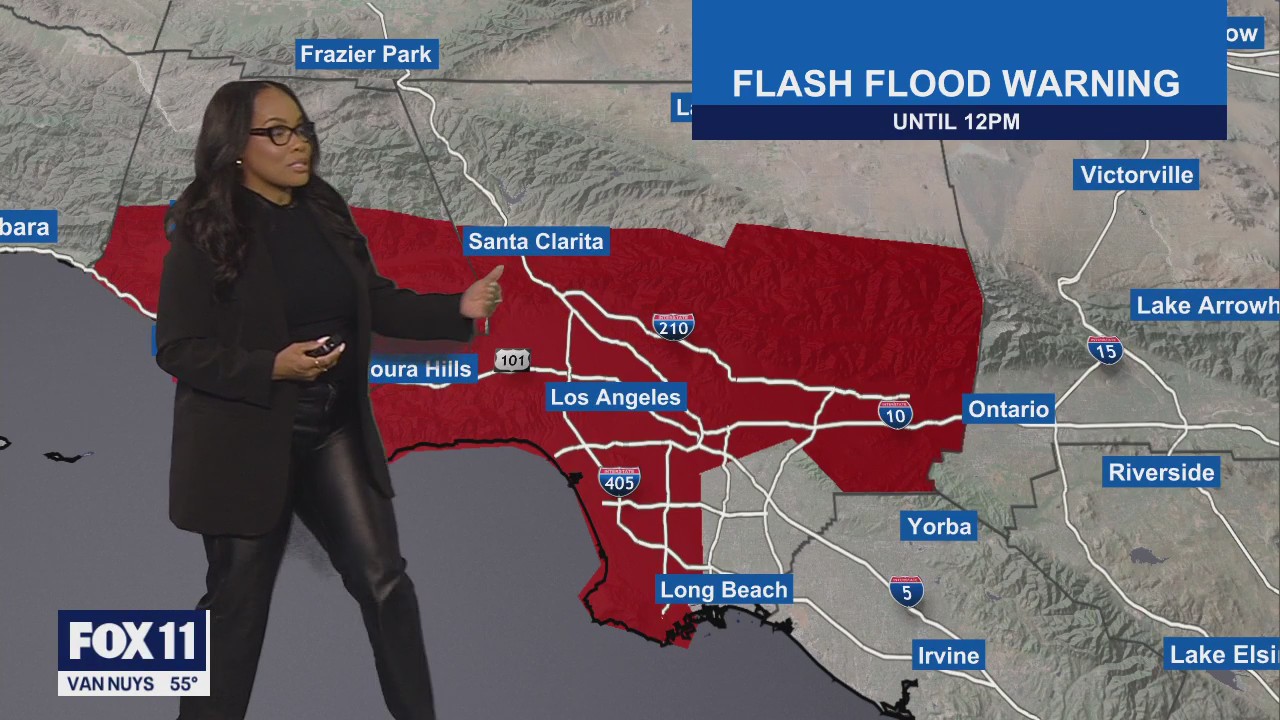 LA Rain: Flash Flood warning in effect