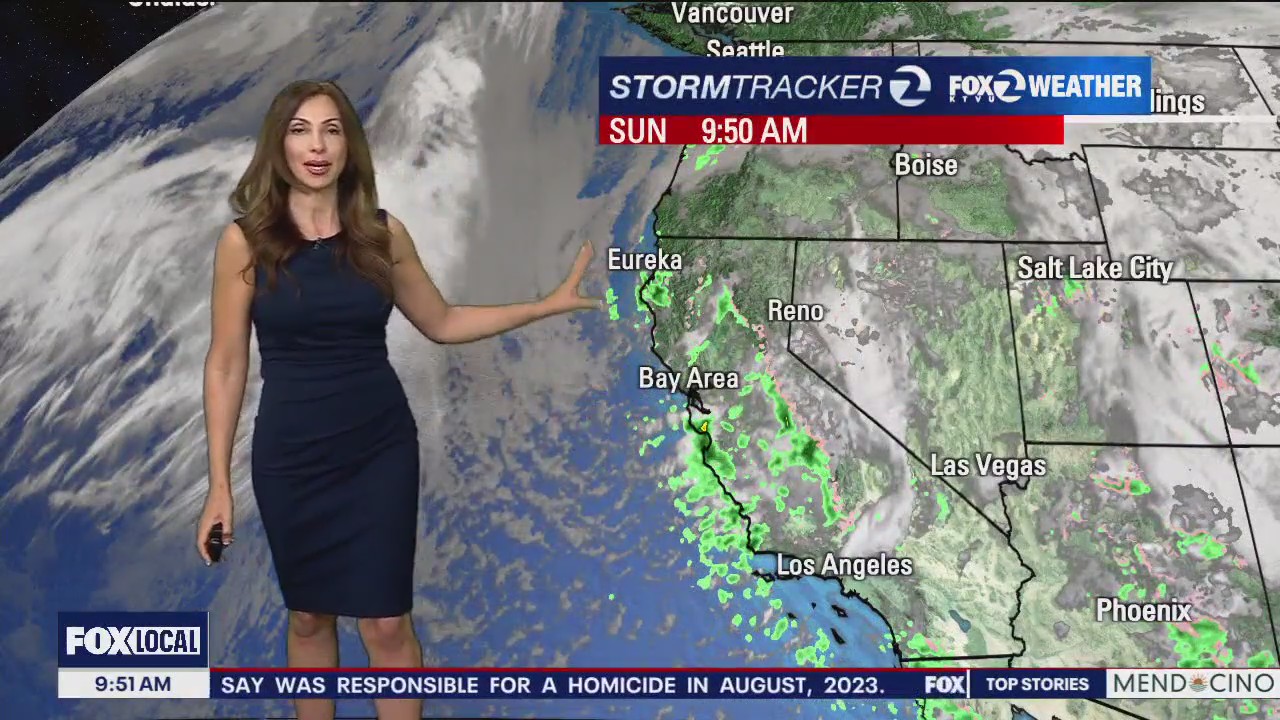 Slight chance of showers on Sunday