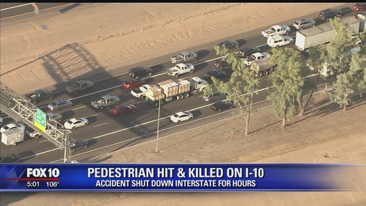Interstate 10 reopens after pedestrian fatality | FOX 10 Phoenix