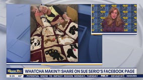 Whatcha Makin': Dog bone pillows, book wreath