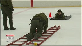 Ice rescue demonstration