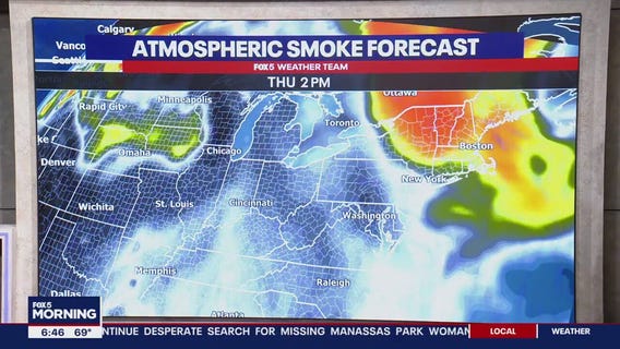 Canadian wildfire smoke brings hazy skies to DC region Thursday