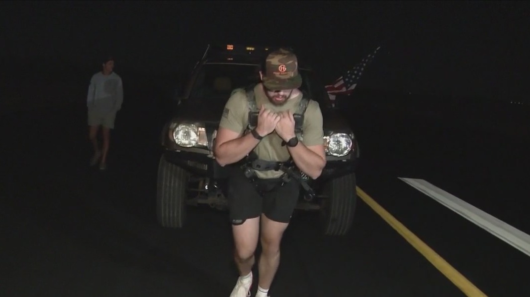 AZ veteran raises awareness by pulling truck for 31 miles