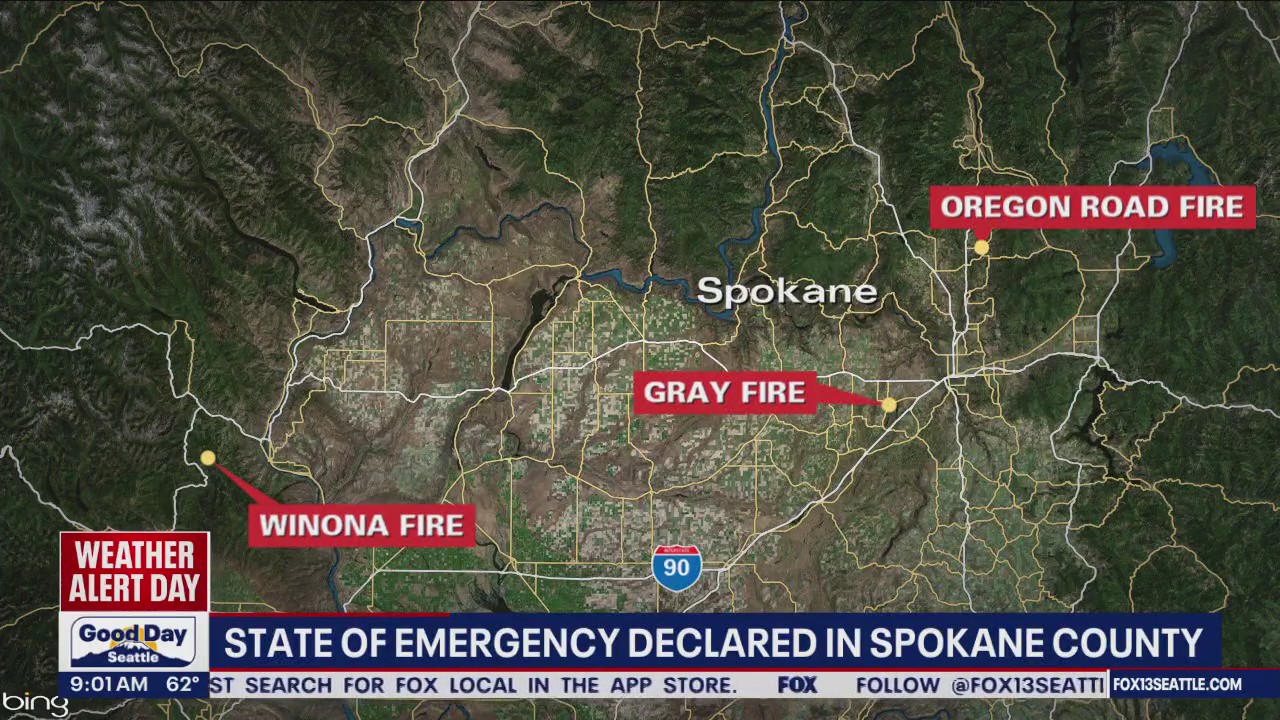 3 wildfires continue to burn in Eastern Washington