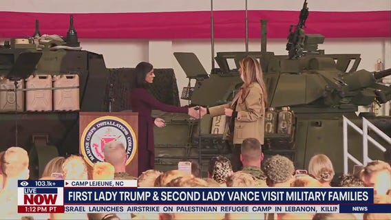 Melania Trump, Usha Vance speak to military families