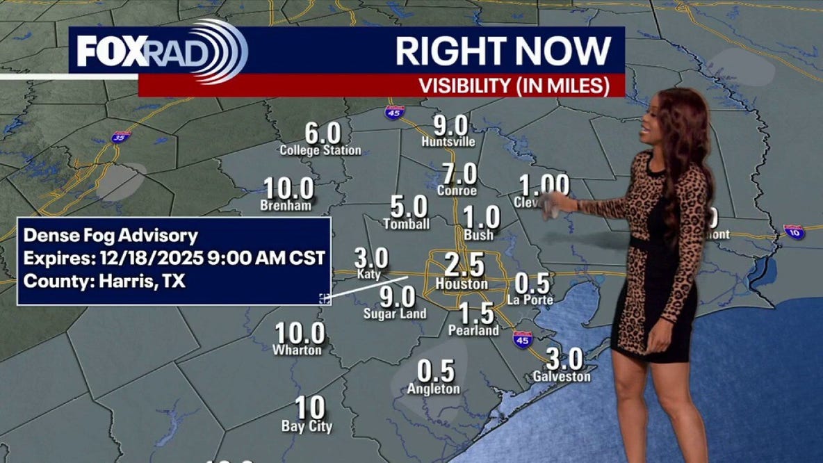 Houston weather: Foggy night Wednesday, ahead of warm day on Thursday