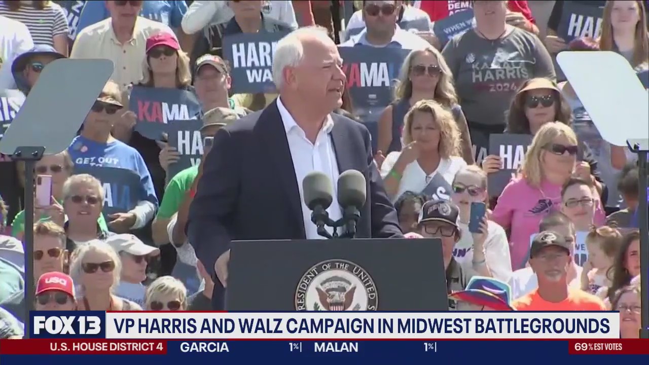 VP Harris and Walz campaign in Midwest battlegrounds