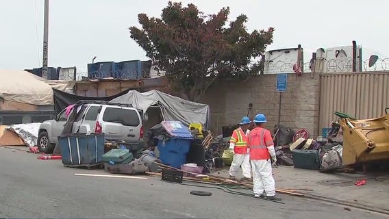 RV encampment cleanup underway