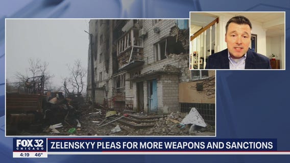 Zelenskyy pleas for more weapons, sanctions