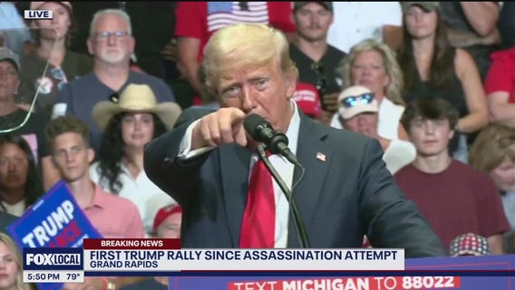 Trump talks electric vehicles, calls UAW member to the stage