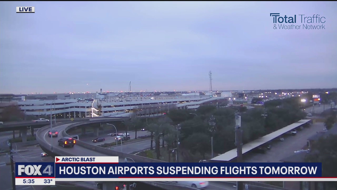 Houston airport suspends Tuesday flights