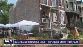 Chicagoans gather outside Emmett Till's home on 80th birthday