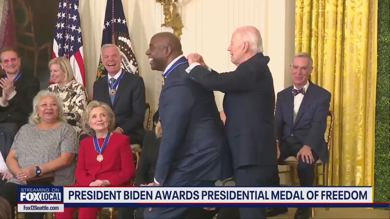 Magic Johnson, 18 others honored with Presidential Medal of Freedom