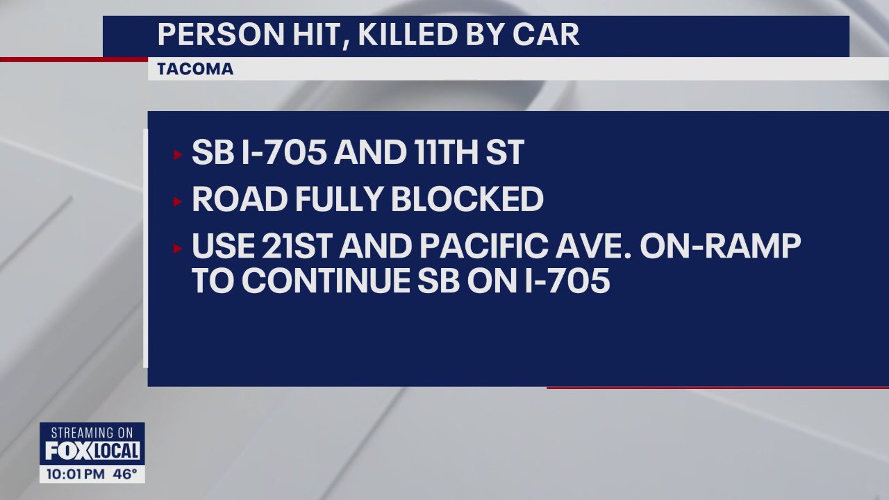 Troopers investigate after person hit, killed on I-705 in Tacoma