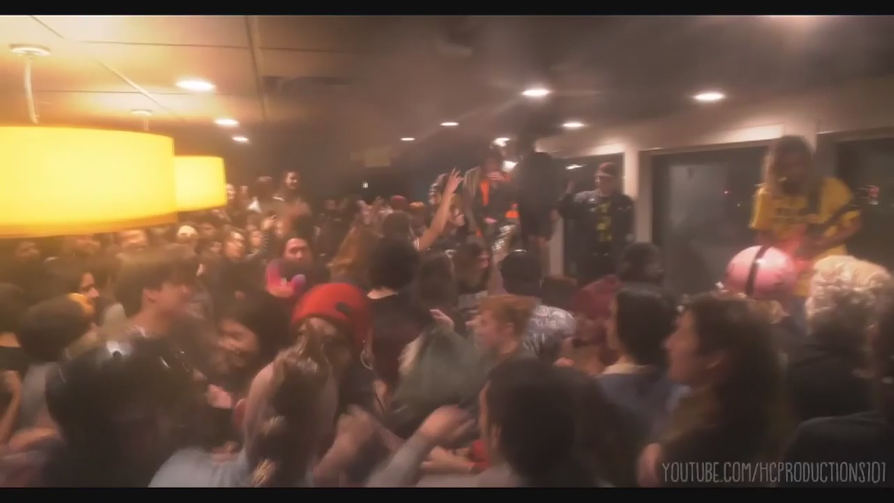 Punk band fans damage Denny's restaurant during concert