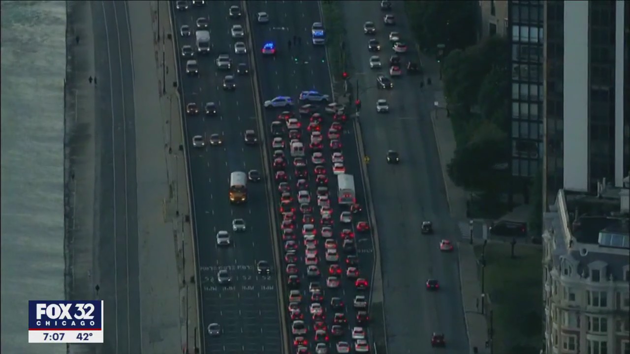 Pedestrian killed in Lake Shore Drive crash, snarling morning commute