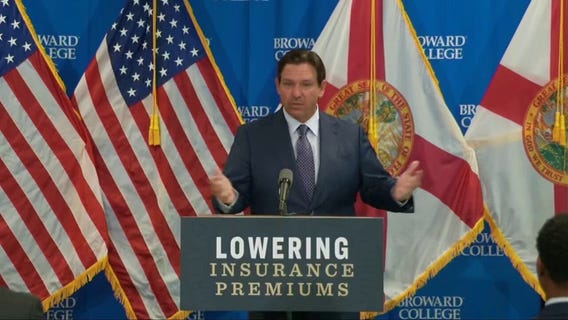 Florida Gov. Ron DeSantis talk initiatives to lower insurance rates