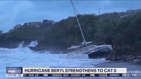 Hurricane Beryl strengthens to category 5
