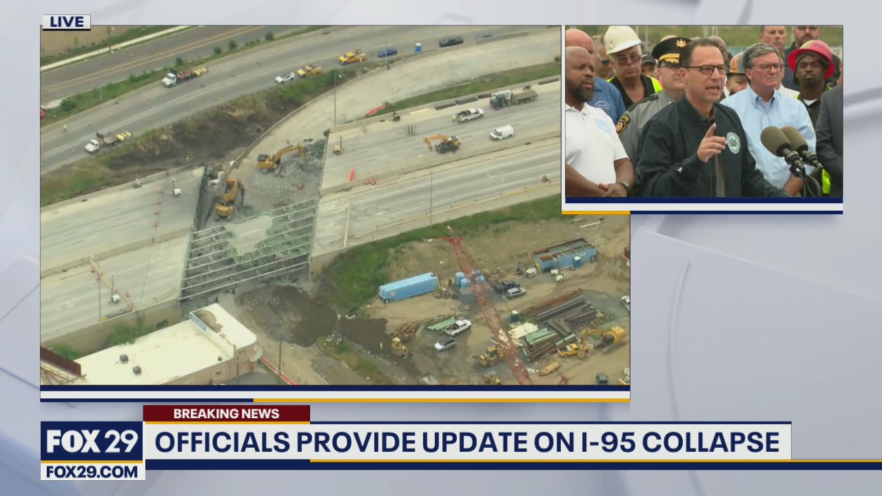 State, city leaders announce plan to reconstruct collapsed portions of I-95