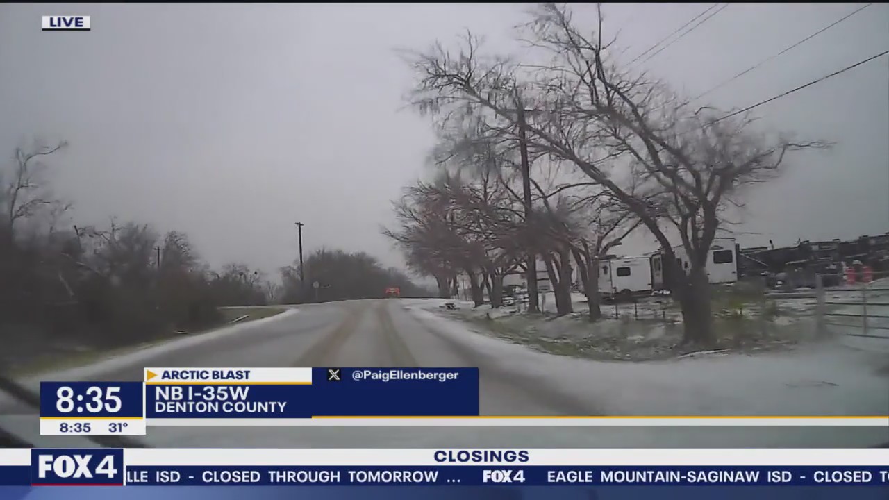 Thursday morning road conditions in Denton County