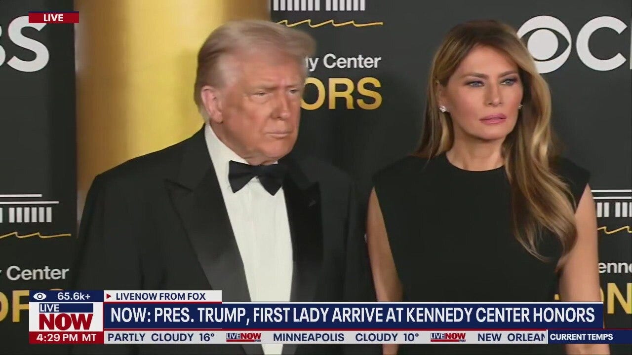 President Trump arrives at Kennedy Center Honors