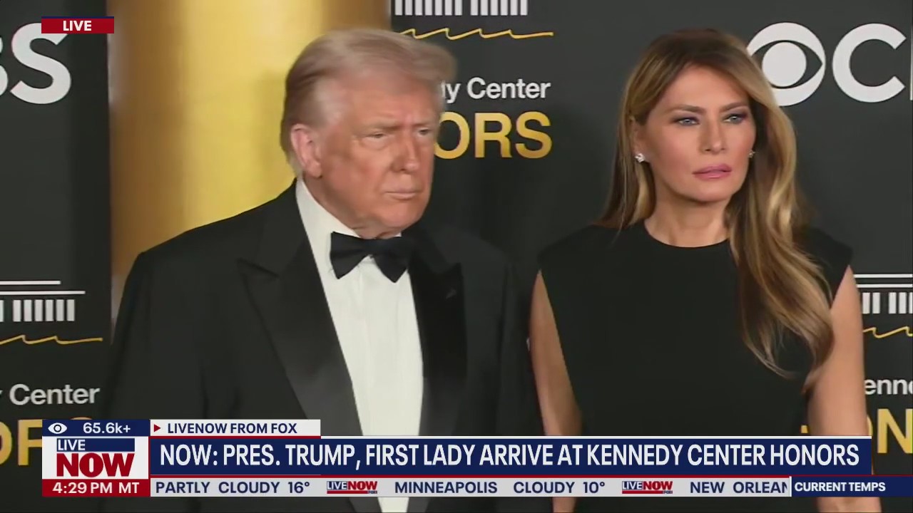President Trump arrives at Kennedy Center Honors