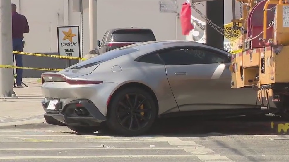 Speeding Aston Martin driver dies after pursuit-crash in Boyle Heights