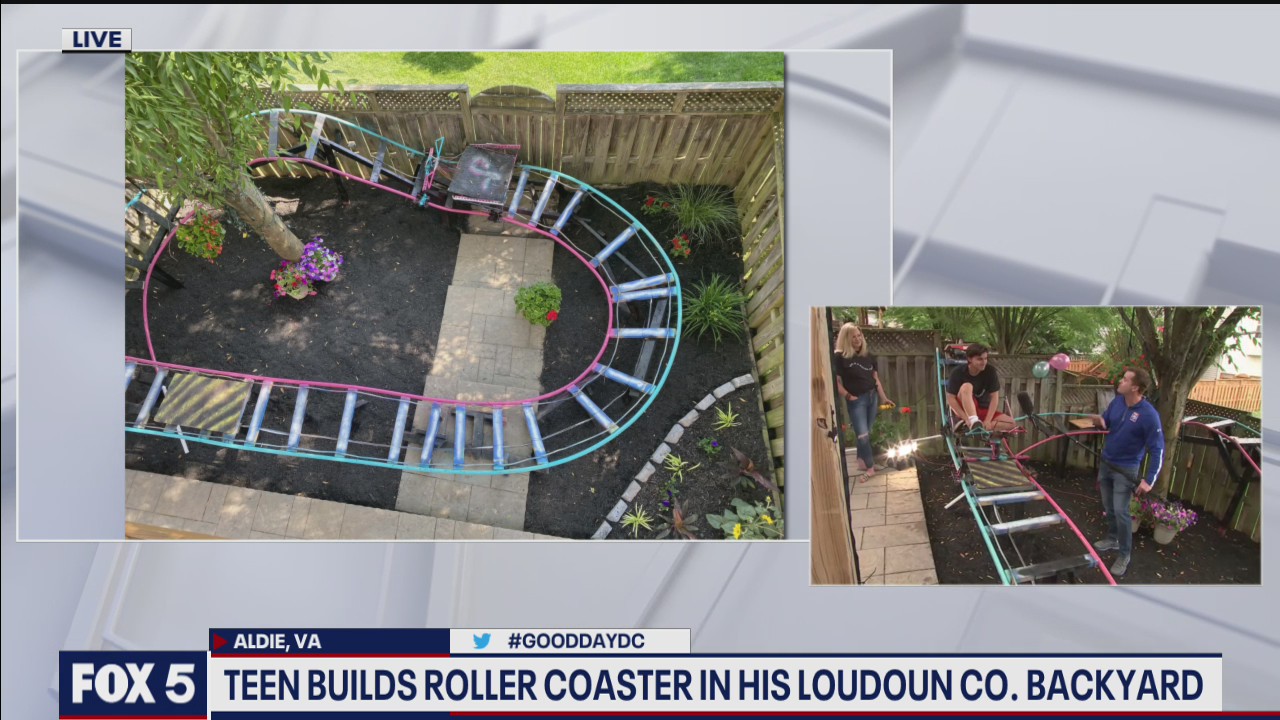 Loudoun County teen builds rollercoaster in his backyard