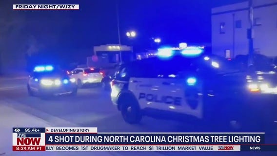4 shot during NC Christmas tree lighting