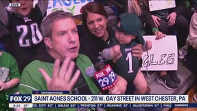 Saint Agnes School hosts Eagles pep rally ahead of Super Bowl Sunday