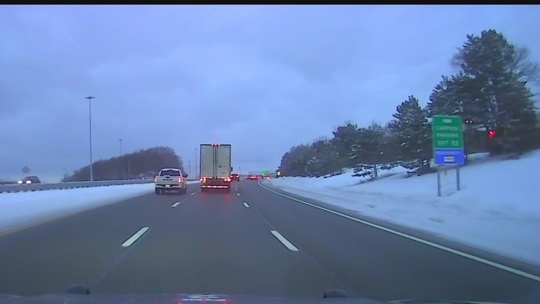 Slippery road conditions as temperatures drop