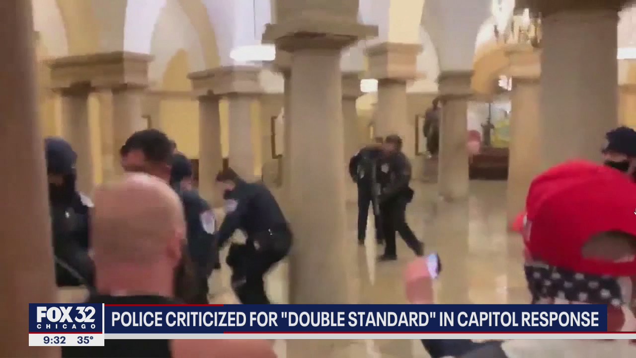 Police criticized for 'double standard' in Capitol response