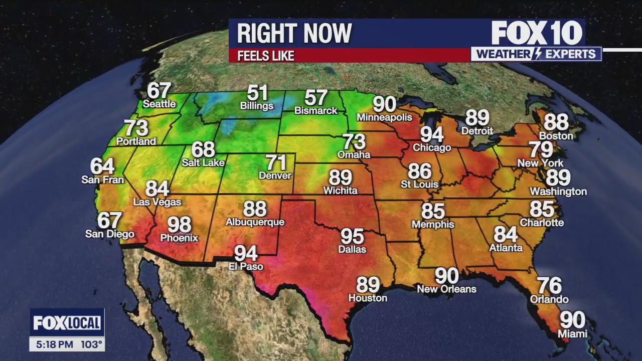 5 p.m. Weather Forecast - 6/18/24