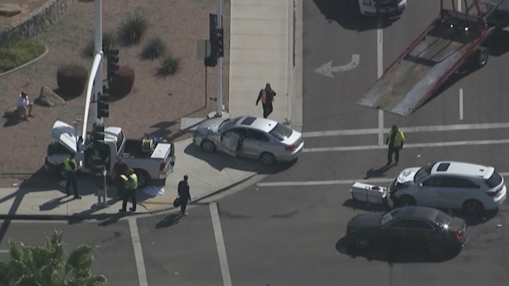 One injured in five-vehicle crash in Scottsdale