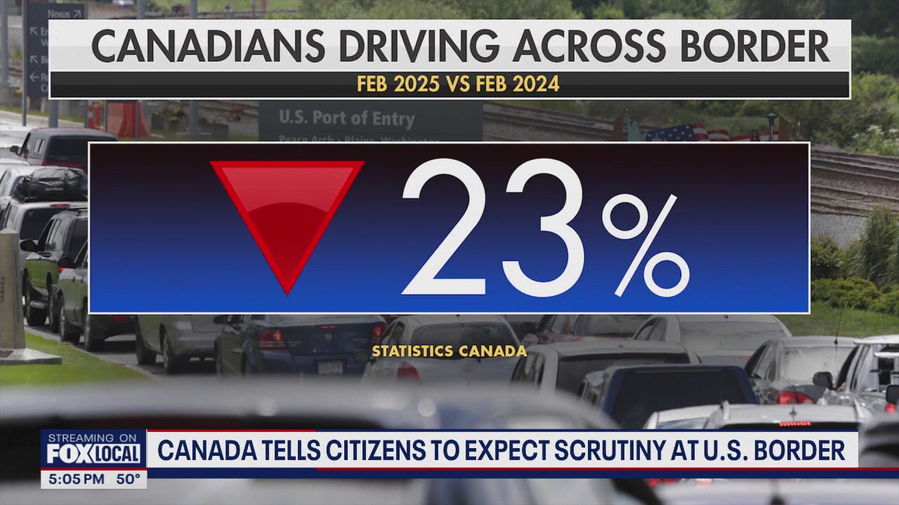 Tariffs hit stock market, Canadians told to 'expect scrutiny' at US border