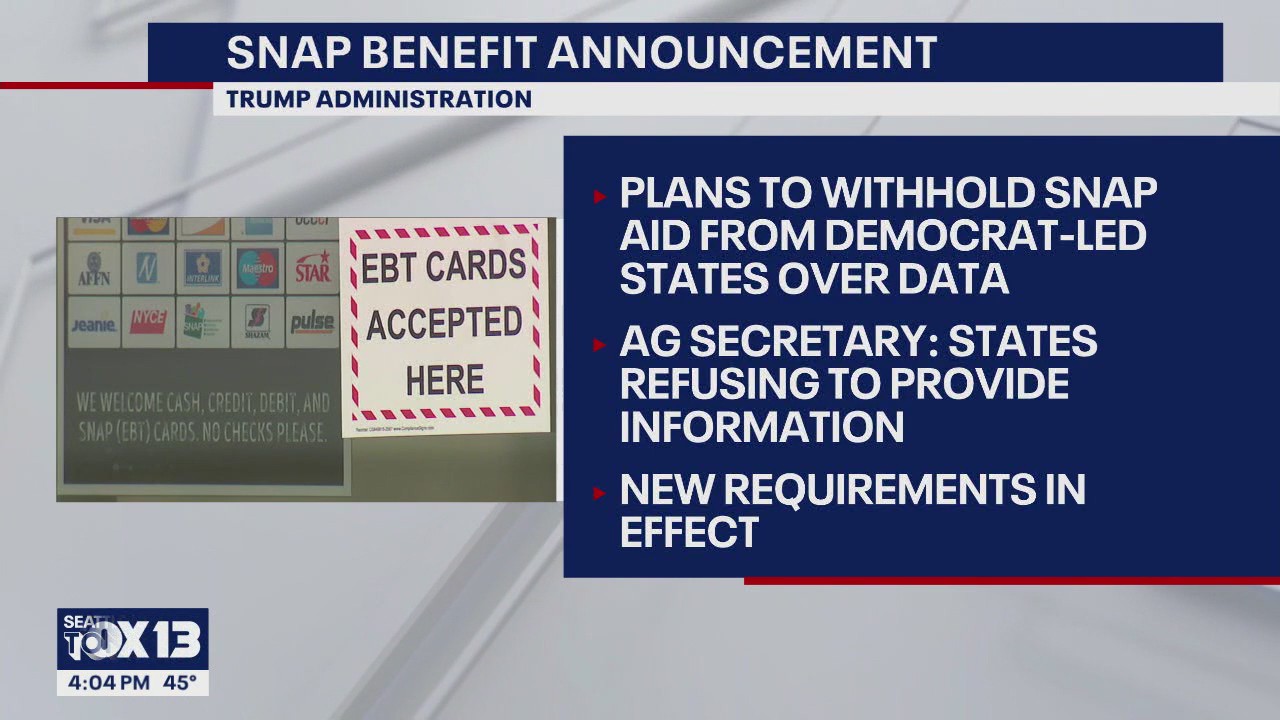 Trump administration withholding SNAP benefits from Democrat states