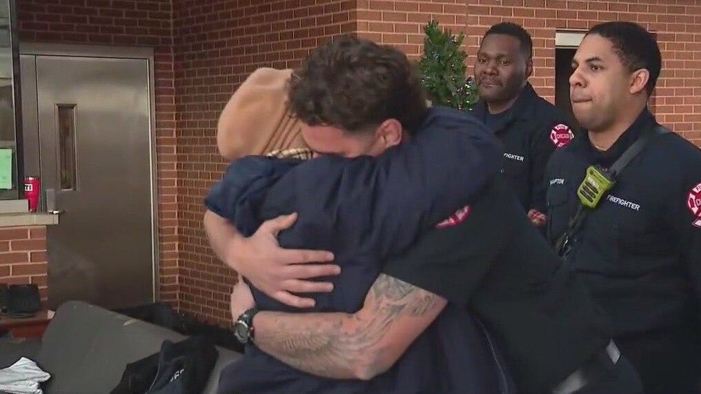 Chicago woman reunites with firefighters who saved her life after house fire