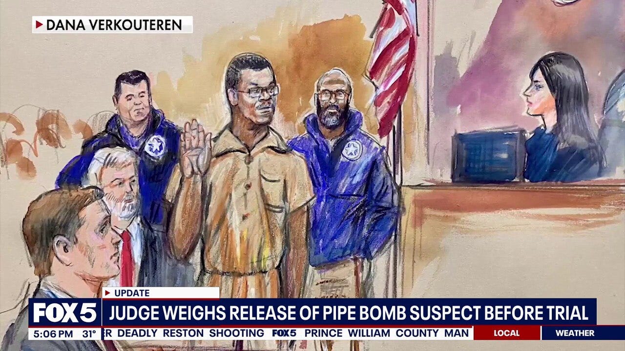 Judge considering release of DC pipe bomb suspect while he awaits trial