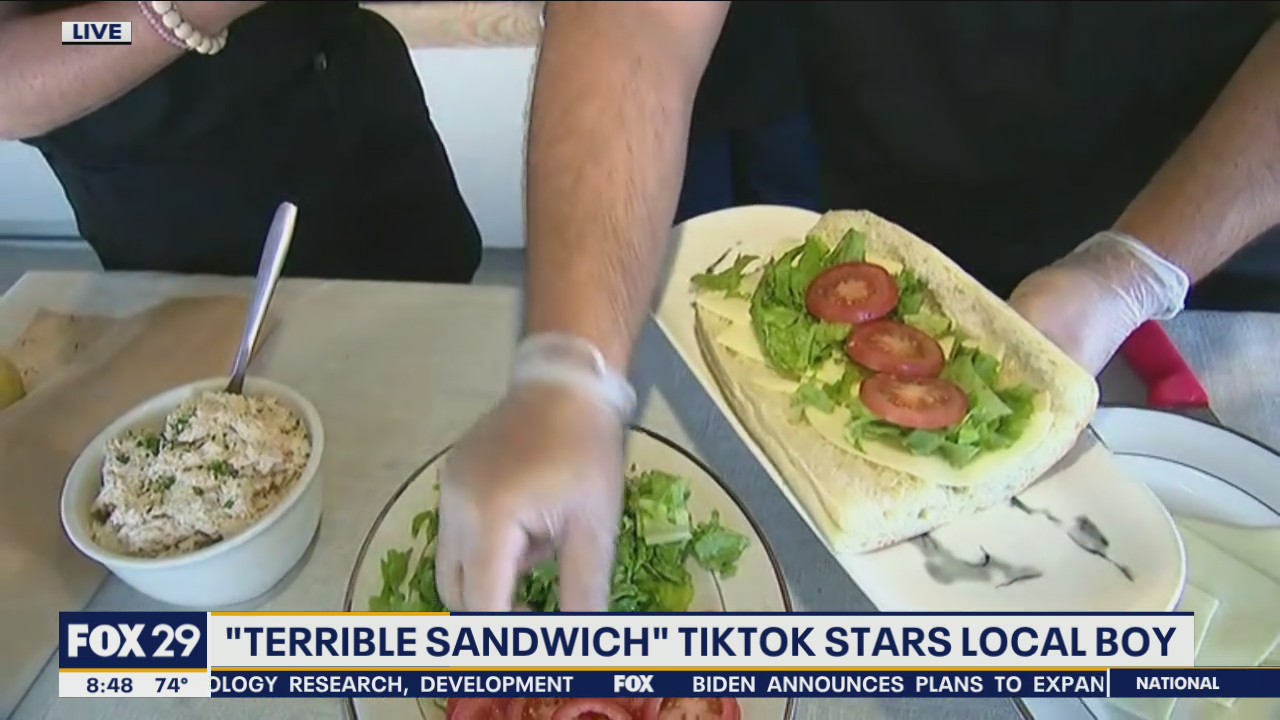 Local boy who went viral for 'terrible sandwich' TikTok makes favorite sandwich