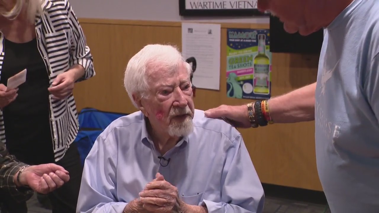 WW II veteran celebrates 100th birthday at American Legion Post 253 in Royal Oak